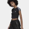 Adidas Originals Damen T-Shirt Cropped In Schwarz