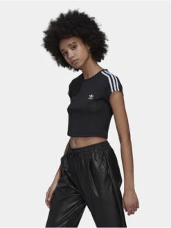 Adidas Originals Damen T-Shirt Cropped In Schwarz