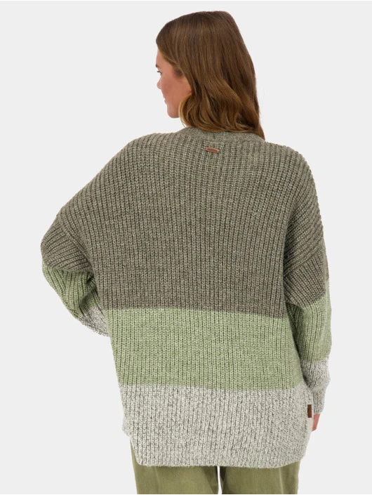 Damen Strickjacke Maleaak Z In Khaki 2 Damen Strickjacke Maleaak Z In Khaki – Bild 2