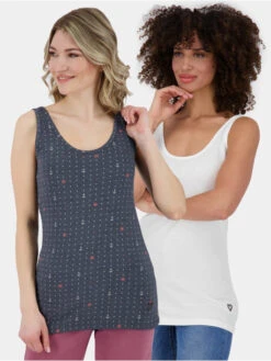 Damen Tank Tops Jen B Doublepack In Blau