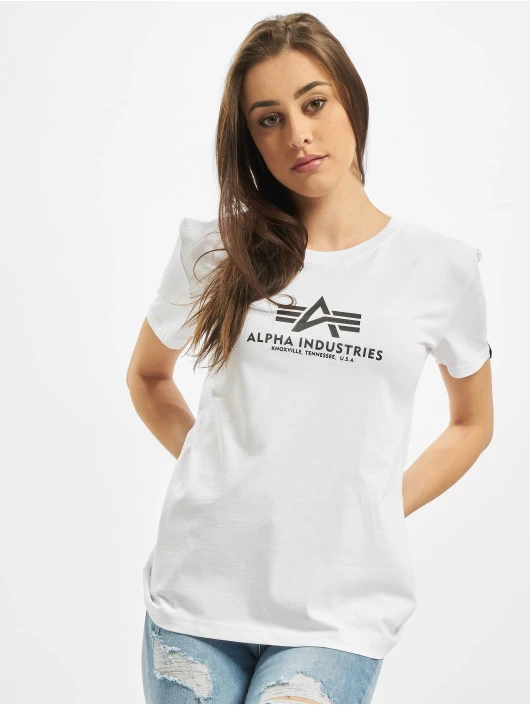 Alpha Industries Damen T-Shirt New Basic In Weiß 1 Alpha Industries Damen T-Shirt New Basic In Weiß