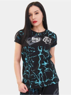 Damen T-Shirt Strainge In Schwarz