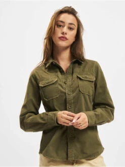 Brandit Damen Hemd Ladies Vintageshirt In Olive