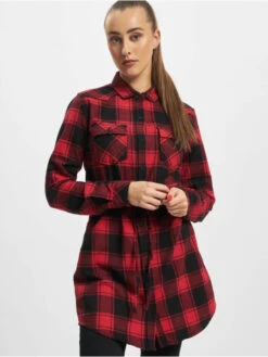 Brandit Damen Hemd Ladies Long Lucy In Rot