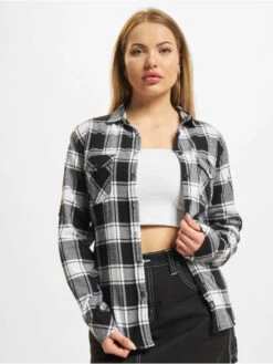 Brandit Damen Hemd Amy Flanell Girls In Weiß