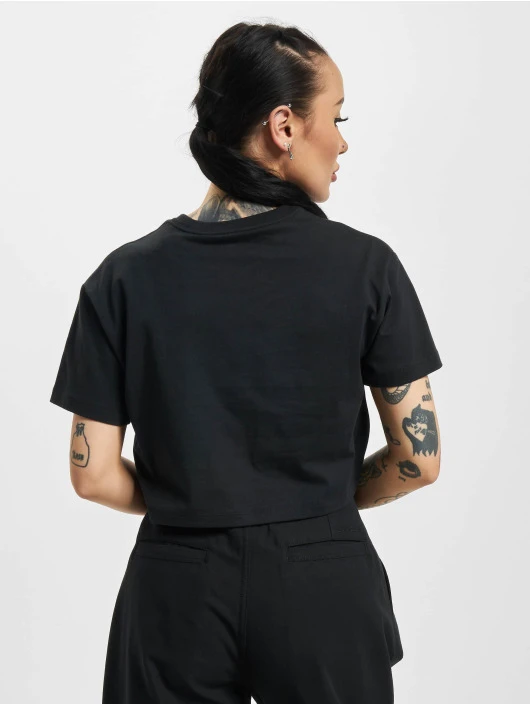 Converse Damen T-Shirt Puff Logo Cropped In Schwarz 2 Converse Damen T-Shirt Puff Logo Cropped In Schwarz – Bild 2