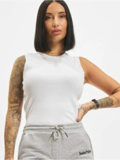 Denim Project Damen Tank Tops Dpwniki In Weiß