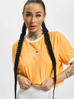 Ellesse Damen T-Shirt Derla Cropped In Orange