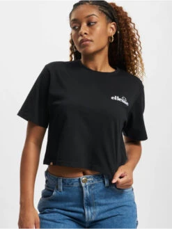 Ellesse Damen T-Shirt Claudine Cropped In Schwarz