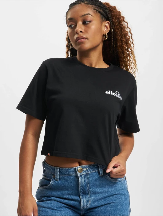 Ellesse Damen T-Shirt Claudine Cropped In Schwarz 1 Ellesse Damen T-Shirt Claudine Cropped In Schwarz