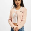 FUBU Damen Strickjacke Corporate Rib In Rosa