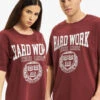 T-Shirt Hard Work In Rot