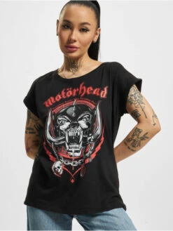Damen T-Shirt Motörhead Razor In Schwarz