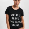 Mister Tee Damen T-Shirt Ladies Blood Color In Schwarz
