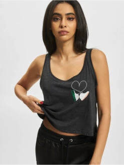 Mister Tee Damen Tank Tops Ladies Kicks Love Emb In Grau