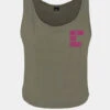Mister Tee Damen Tank Tops Ladies Waiting For Friday Box In Olive