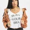 Mister Tee Damen Tank Tops Burn Your Bra In Weiß