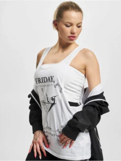 Mister Tee Damen Tank Tops Ladies F-Word In Weiß