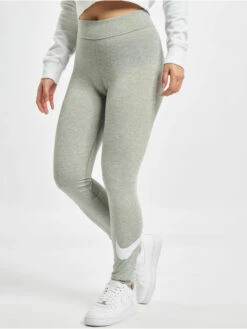 Nike Damen Legging Sportswear Essential GX MR Swoosh In Grau