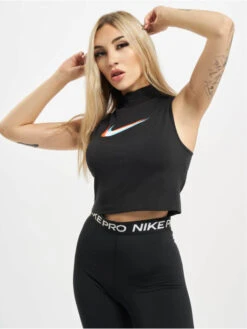 Nike Damen Tank Tops Mock Print In Schwarz
