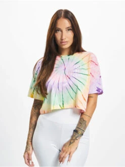 Damen T-Shirt Ladies Do Nothing Club Cropped In Bunt