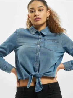 ONLY Damen Hemd OnlLecey Knot In Blau