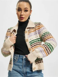 ONLY Damen Strickjacke Haley Stripe In Beige