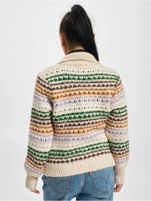 ONLY Damen Strickjacke Haley Stripe In Beige 2 ONLY Damen Strickjacke Haley Stripe In Beige – Bild 2