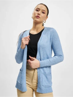 ONLY Damen Strickjacke Lesly Open In Blau