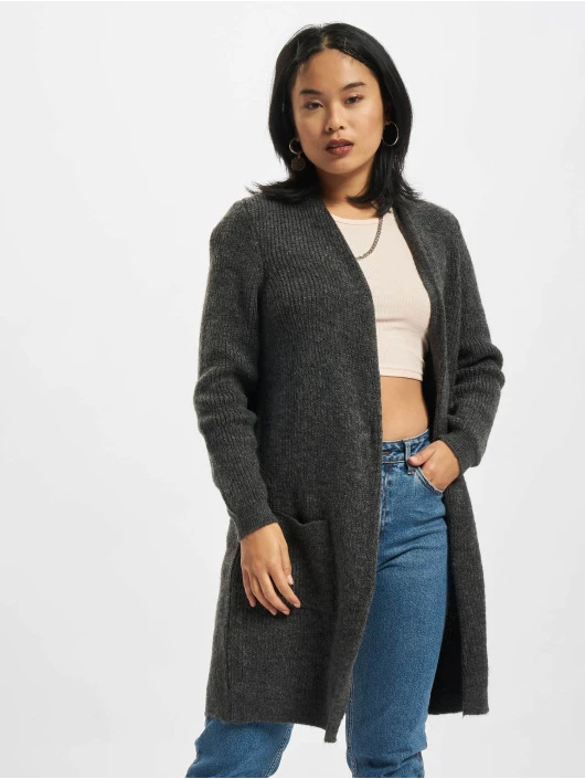 ONLY Damen Strickjacke Jade In Grau 1 ONLY Damen Strickjacke Jade In Grau