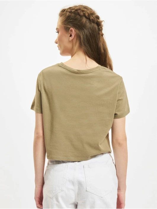 ONLY Damen T-Shirt May Cropped Knot In Grün 2 ONLY Damen T-Shirt May Cropped Knot In Grün – Bild 2