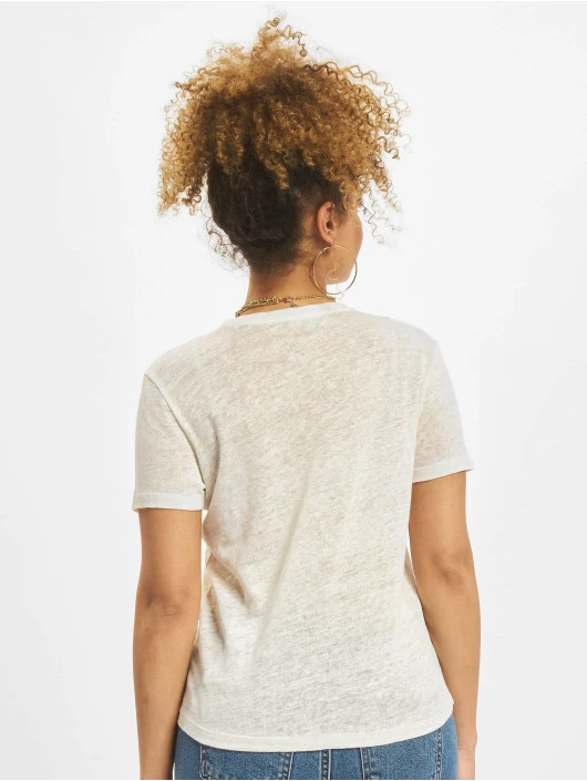 ONLY Damen T-Shirt OnlPatrice Linen Denim In Weiß 2 ONLY Damen T-Shirt OnlPatrice Linen Denim In Weiß – Bild 2