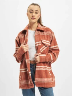 Pegador Damen Hemd Arvin Zip Flannel In Rot