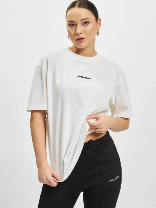 Pegador Damen T-Shirt Beverly Logo Oversized In Weiß 1 Pegador Damen T-Shirt Beverly Logo Oversized In Weiß