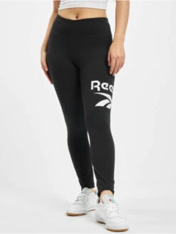 Reebok Damen Legging Identity Big Logo Cotton In Schwarz