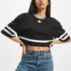 Starter Damen T-Shirt Ladies Cropped Mesh Jersey In Schwarz