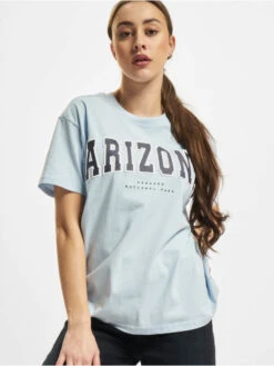 SUBLEVEL Damen T-Shirt State In Blau