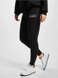 Damen Legging Box Logo In Schwarz