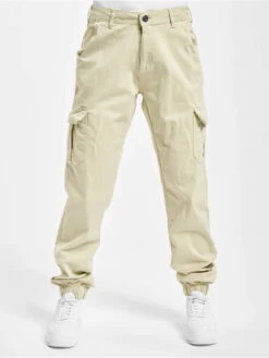 URBAN CLASSICS Damen Cargohose High Waist In Beige