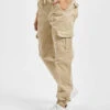 URBAN CLASSICS Damen Cargohose Ladies High Waist Cargo Jogging In Beige