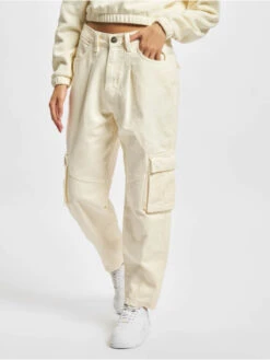 URBAN CLASSICS Damen Cargohose Ladies Ballon Fit In Beige