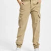 URBAN CLASSICS Damen Cargohose Ladies High Waist In Braun