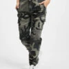 URBAN CLASSICS Damen Cargohose Ladies High Waist In Camouflage