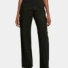 URBAN CLASSICS Damen Cargohose Ladies In Schwarz