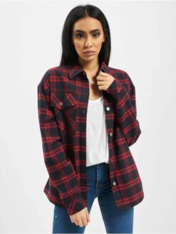 URBAN CLASSICS Damen Hemd Ladies Oversized Over In Blau