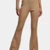 URBAN CLASSICS Damen Legging Ladies Flared Rib Knit In Beige