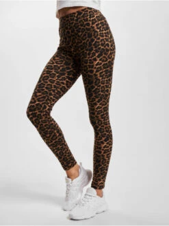 URBAN CLASSICS Damen Legging Ladies Soft Aop In Braun