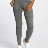 URBAN CLASSICS Damen Legging Active Melange Logo In Grau