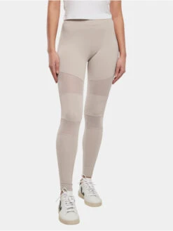 URBAN CLASSICS Damen Legging Ladies Tech Mesh In Grau