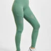 URBAN CLASSICS Damen Legging Tech Mesh In Grün